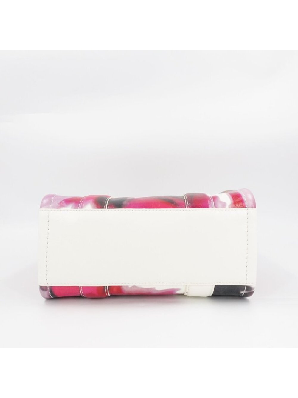 Marc Jacobs Future Floral Small Leather Tote Bag White Multi - Picture 15 of 16